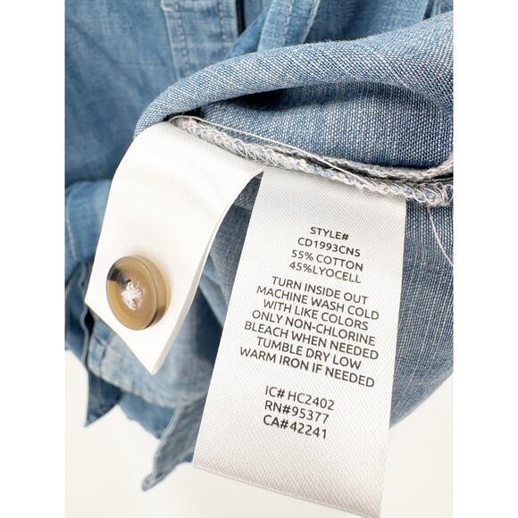 SANCTUARY Dress Size XS NEW Hit The Scene Shirt Dress Chambray Denim Blue Soft - Picture 6 of 8